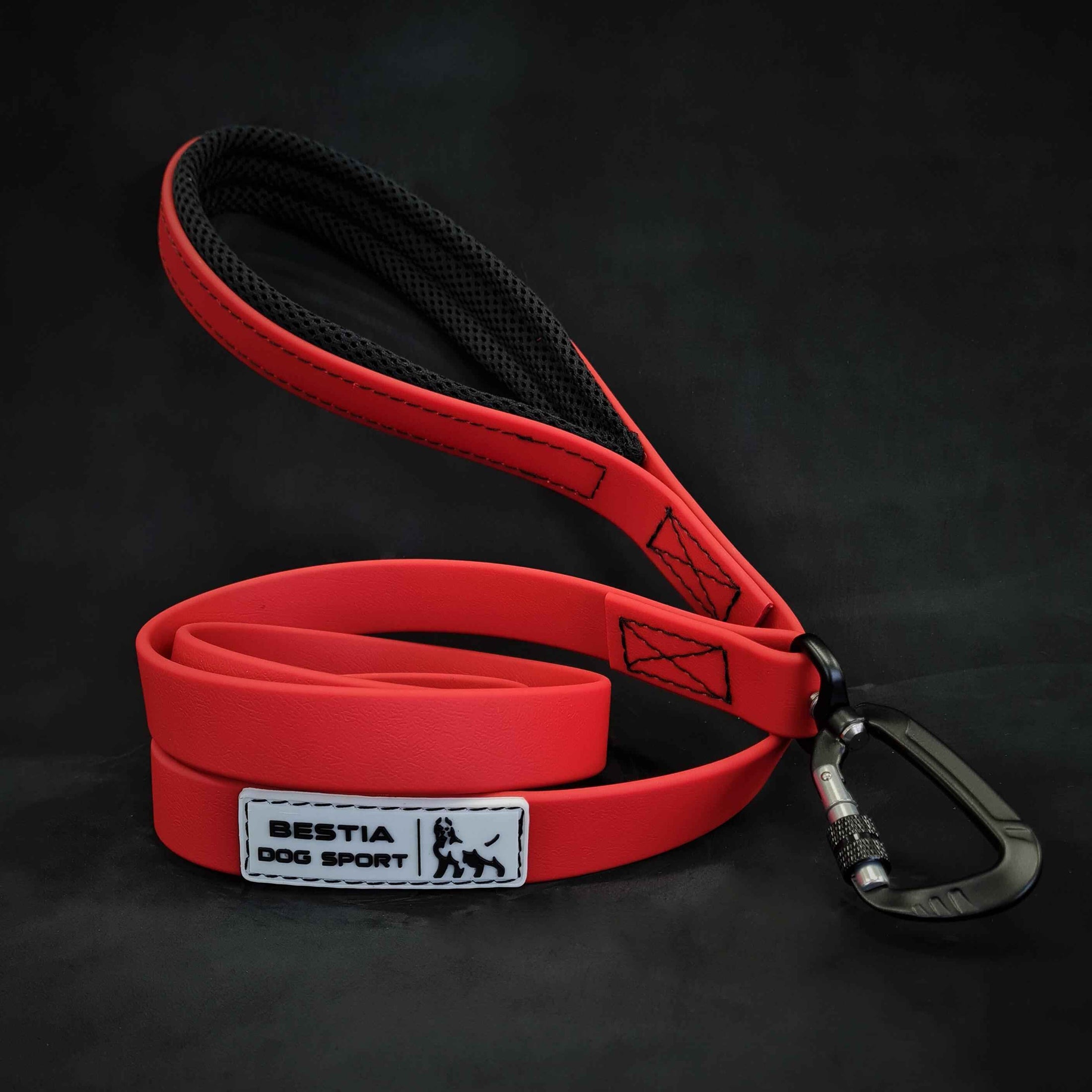 BESTIA DOG SPORT TACTICAL LEASH RED