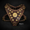 Load image into Gallery viewer, The ''Maximus'' harness Brown & Gold Small to Medium Size

