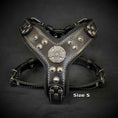 Load image into Gallery viewer, The ''Maximus'' harness black & silver Small to Medium Size
