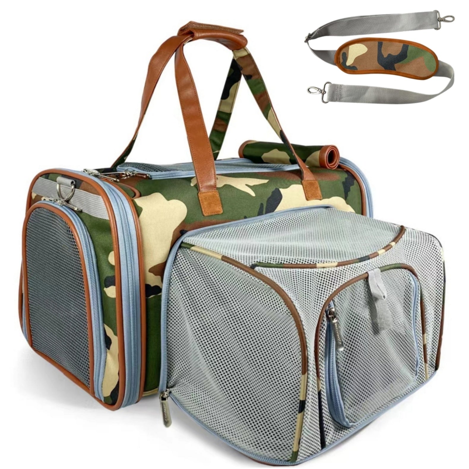 Mr. Peanut's Gold Series Standard Size Airline Compliant Expandable Pet Carrier - Prints Edition - Southlake Paws