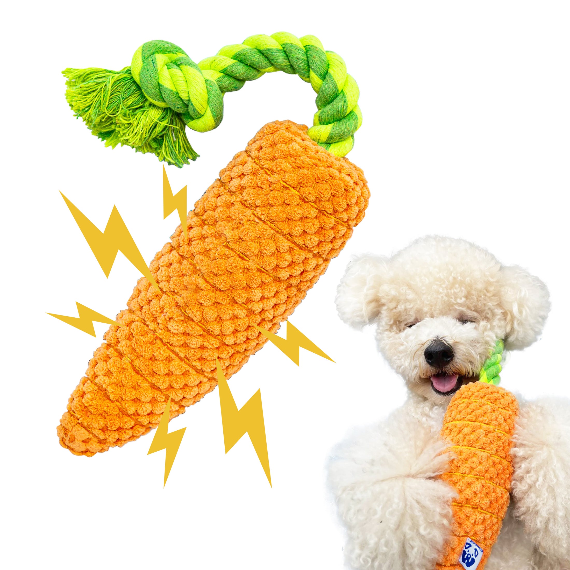 CARROT TUG ROPE INTERACTIVE DOG TOY - Southlake Paws