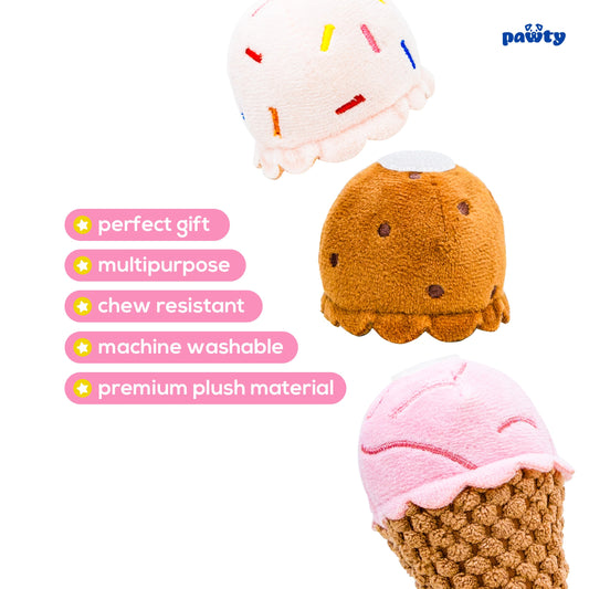 ICE CREAM PLUSH DOG TOY - Southlake Paws