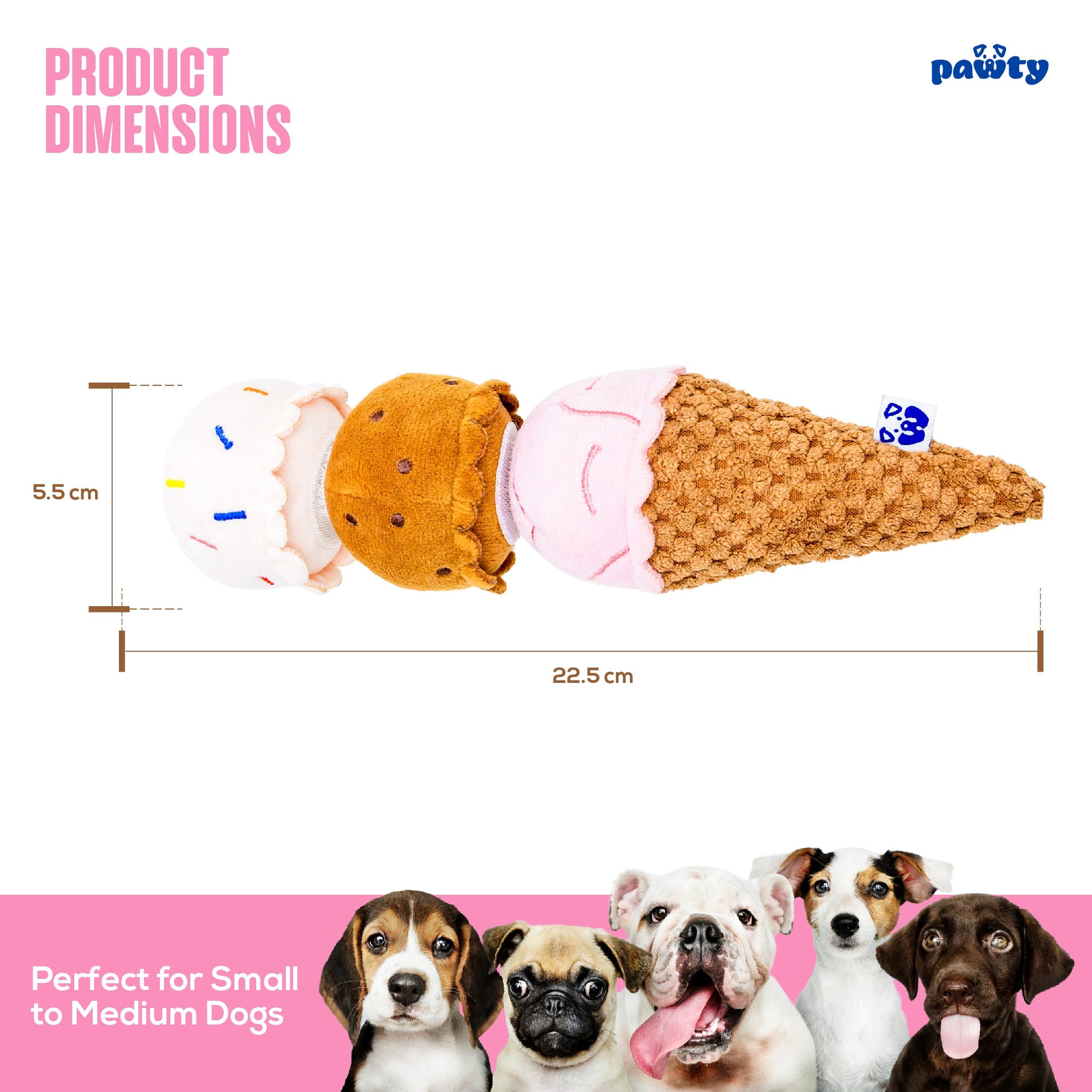 ICE CREAM PLUSH DOG TOY - Southlake Paws