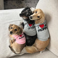Load image into Gallery viewer, Parisian Pet 'I Love Daddy®' Lightweight Pet T-Shirt – Stylish Dog Clothing for Small Dogs & Cats, Gray
