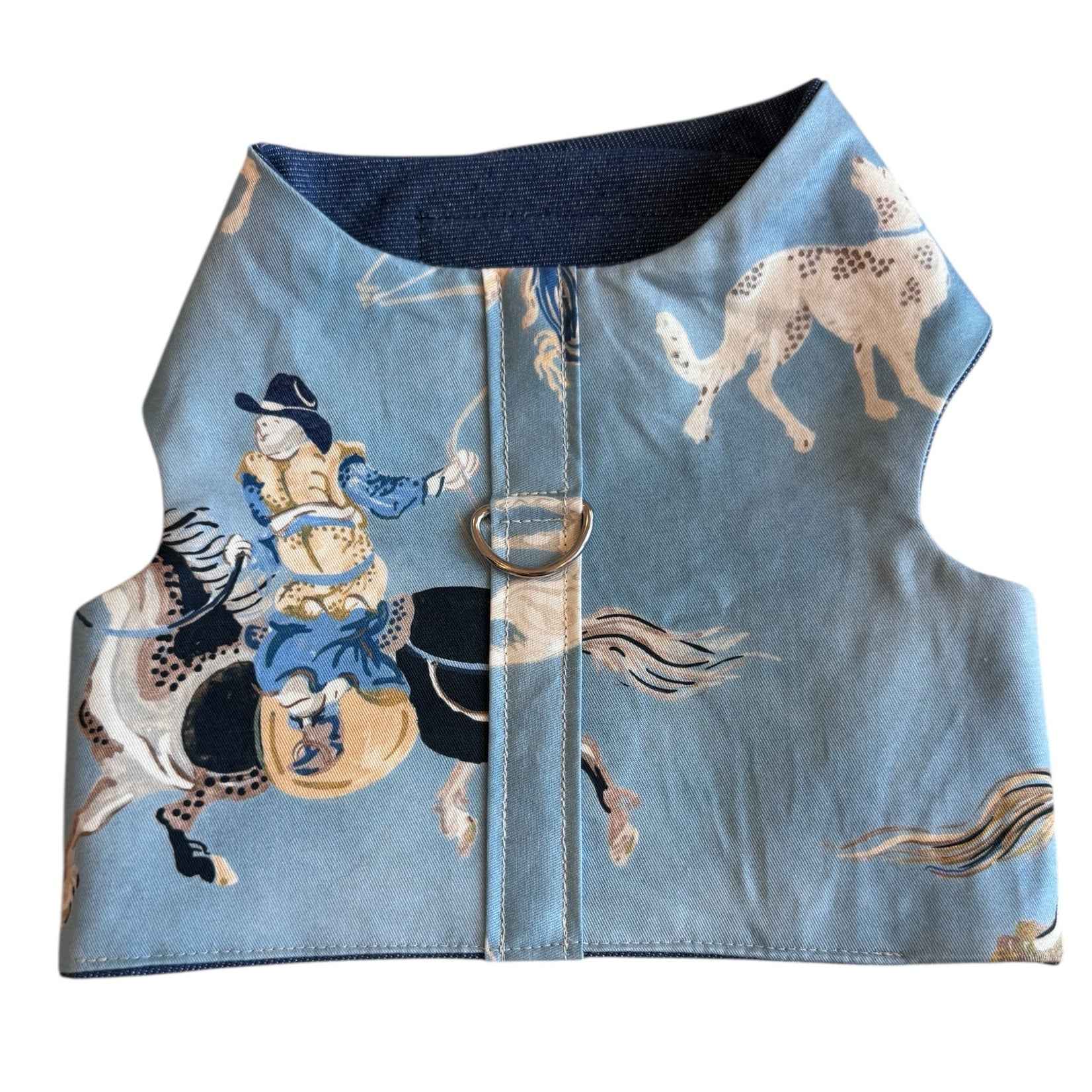 Horse Club Print Blue Harness