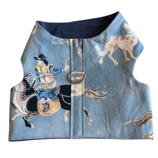 Horse Club Print Blue Harness