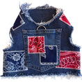 Load image into Gallery viewer, Denim Harness with Bandana Patchwork
