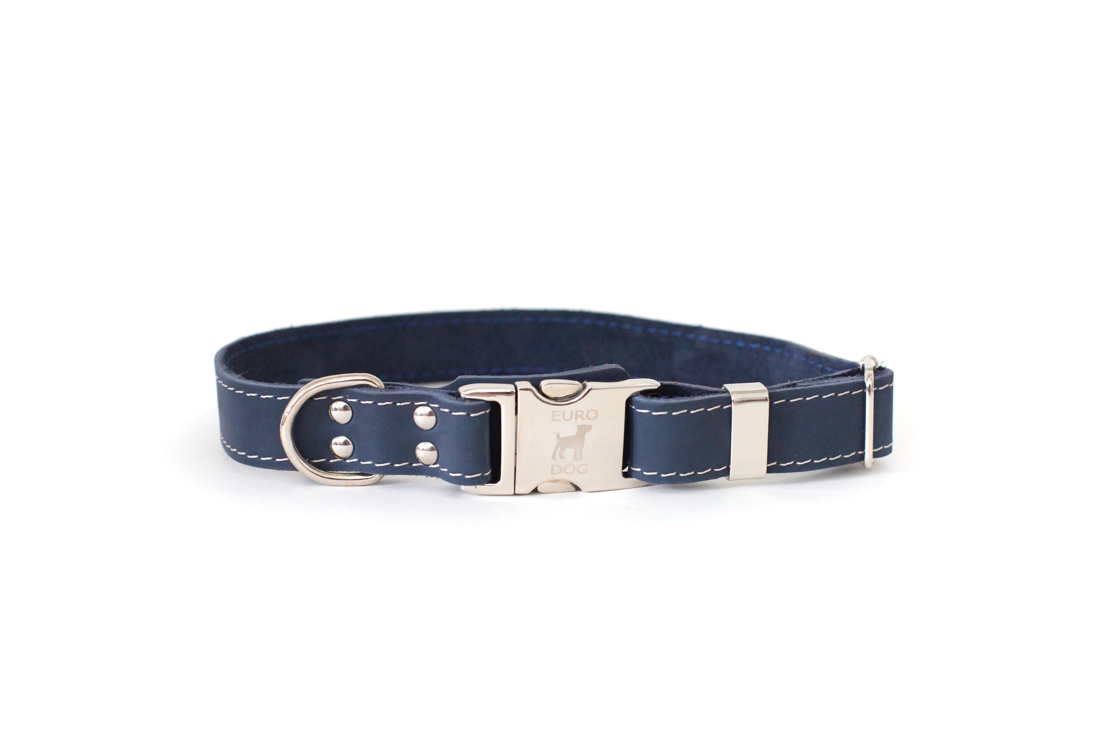 Quick-Release Style Leather Collar and Leash Set - image 3