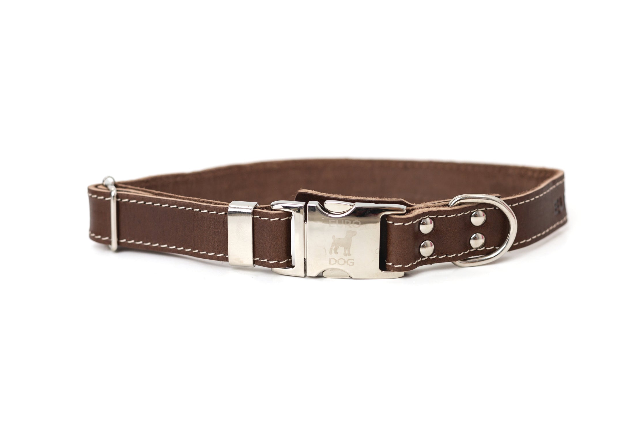 Quick-Release Style Leather Collar and Leash Set - image 5
