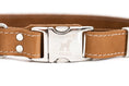 Load image into Gallery viewer, Bestseller Quick-Release Khaki Leather Dog Collar with Metal Buckle
