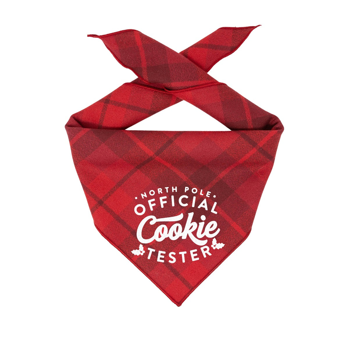 Christmas, Christmas Dog Bandana | Luxe Flannel | Cookie Tester | Holiday Bandana | Plaid Bandana - Southlake Paws