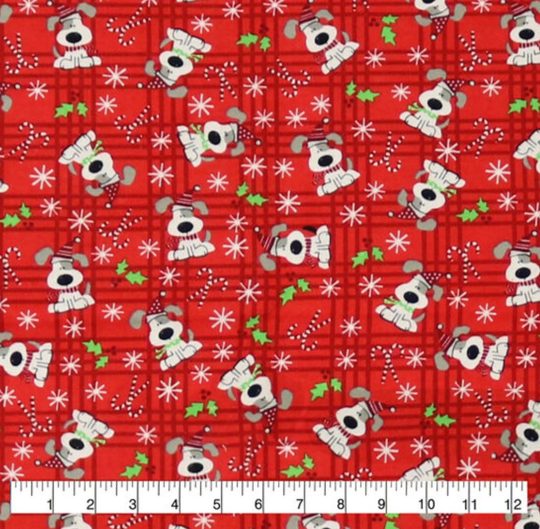 Christmas Bandana | Holiday Bandana | Red Flannel | Winter Bandana - Southlake Paws