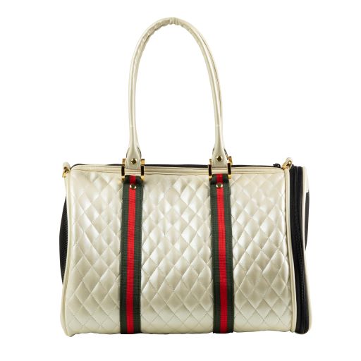 Duffel - Ivory Quilted with Stripe
