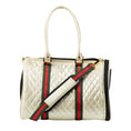 Load image into Gallery viewer, Duffel - Ivory Quilted with Stripe
