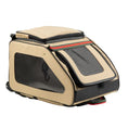 Load image into Gallery viewer, RIO Khaki with Stripe Rolling Carrier 3 in 1 carrier! Airline Approved Carrier, Back Pack, and Car Seat!!
