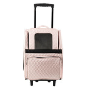RIO Pink Quilted Rolling Carrier 3 in 1 carrier! Airline Approved Carrier, Back Pack, and Car Seat!!