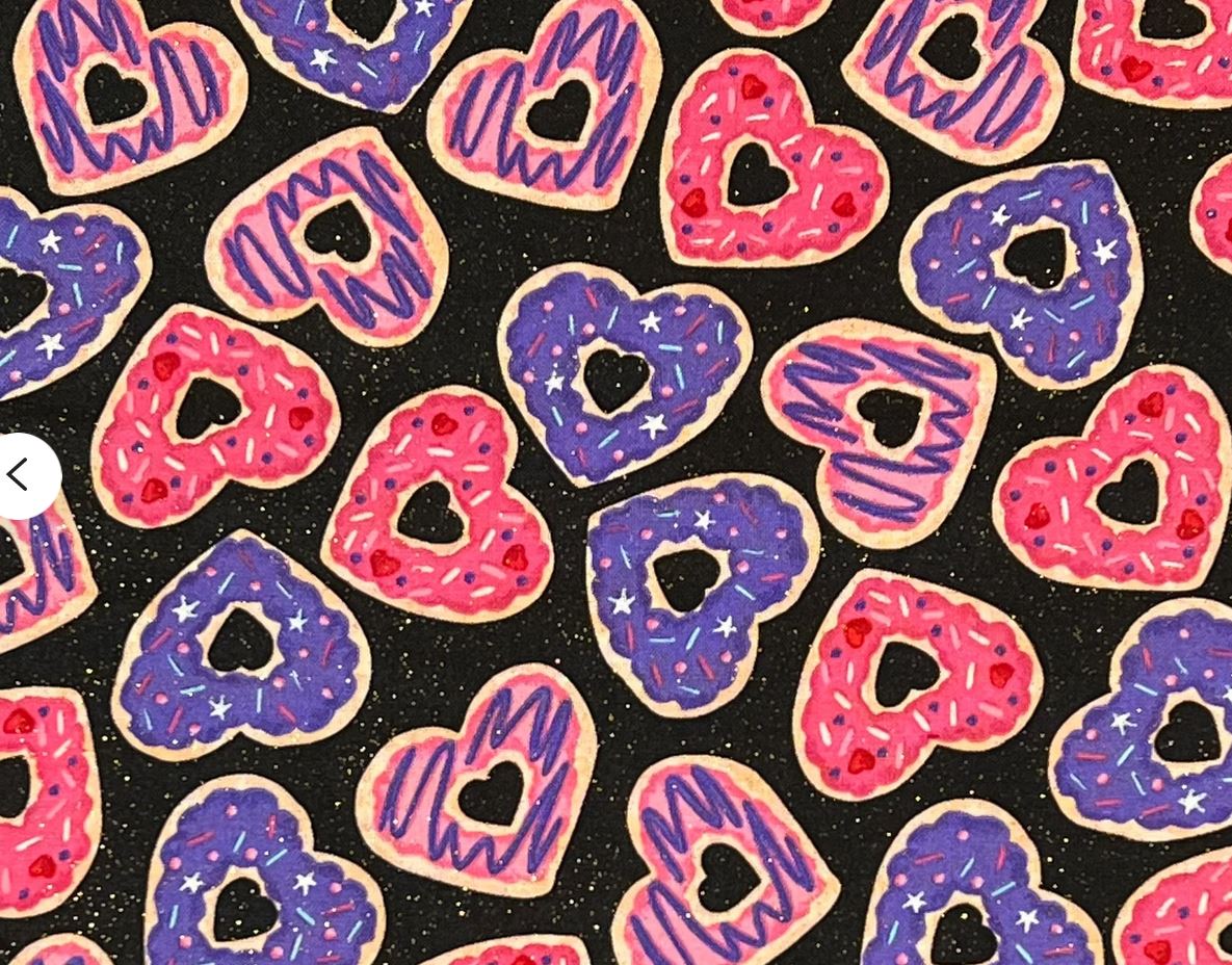 Valentine Bandana | Valentines Day Bandana | Valentine Dog Bandana with Donuts - Southlake Paws
