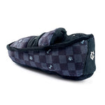 Black Checker Chewy Vuiton Loafer Squeaker Dog Toy by Haute Diggity Dog