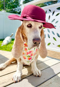 Load image into Gallery viewer, Ice Cream and Peaches, Spring Bandana, Flower Bandana, Summer Bandana
