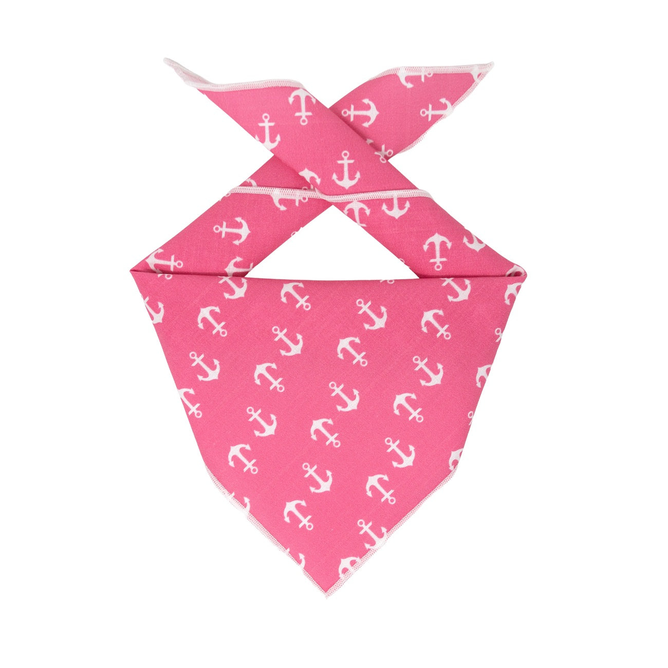Summer , Nautical Bandana | Summer Bandana | Beach Bandana | Pink Anchor - Southlake Paws