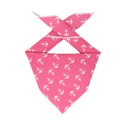 Summer , Nautical Bandana | Summer Bandana | Beach Bandana | Pink Anchor