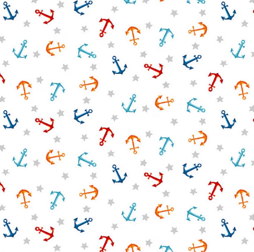 Summer, Nautical Bandana | Summer Bandana | Beach Bandana | Anchors