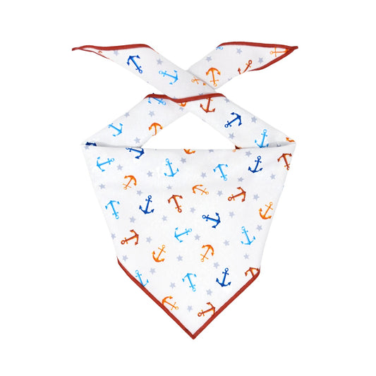 Summer, Nautical Bandana | Summer Bandana | Beach Bandana | Anchors - Southlake Paws