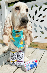 Beer Bandana | Food Dog Tie Bandana | Beer Mugs| Dog Bandana