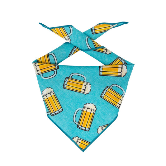 Beer Bandana | Food Dog Tie Bandana | Beer Mugs| Dog Bandana - Southlake Paws