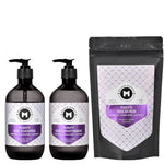 Purify Shampoo 500ml, Conditioner 500ml, Scrub 200g by Melanie Newman