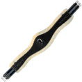Load image into Gallery viewer, ExionPro Fancy Stitched Snap Over Lay Girth - Navy Blue Elastic with White Lines
