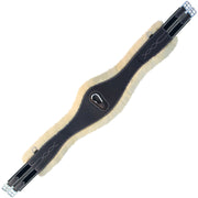 ExionPro Fancy Stitched Snap Over Lay Girth - Navy Blue Elastic with White Lines