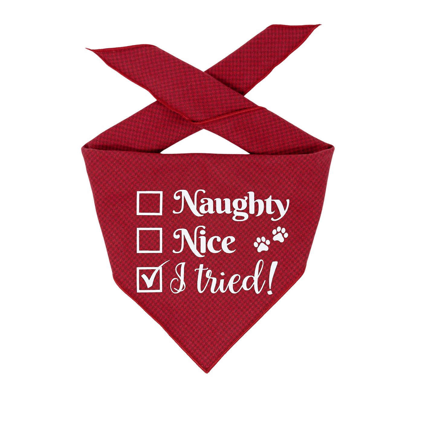 Christmas | Christmas Bandana | Holiday Bandana | LUXE Red Flannel Bandana | Reversible | XMAS - Southlake Paws