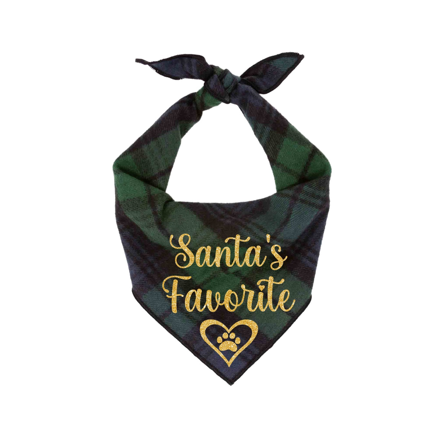 Christmas Bandana | Plaid Bandana | Green | Holiday Bandana | Dog Bandana - Southlake Paws