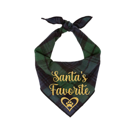 Christmas Bandana | Plaid Bandana | Green | Holiday Bandana | Dog Bandana - Southlake Paws