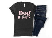 DOG MOM Shirt | People Shirts | Printed Tshirt | Human Dog Gear | Pink