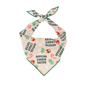 Christmas Bandana |  XMAS Bandana | Holiday Bandana |  official cookie taster