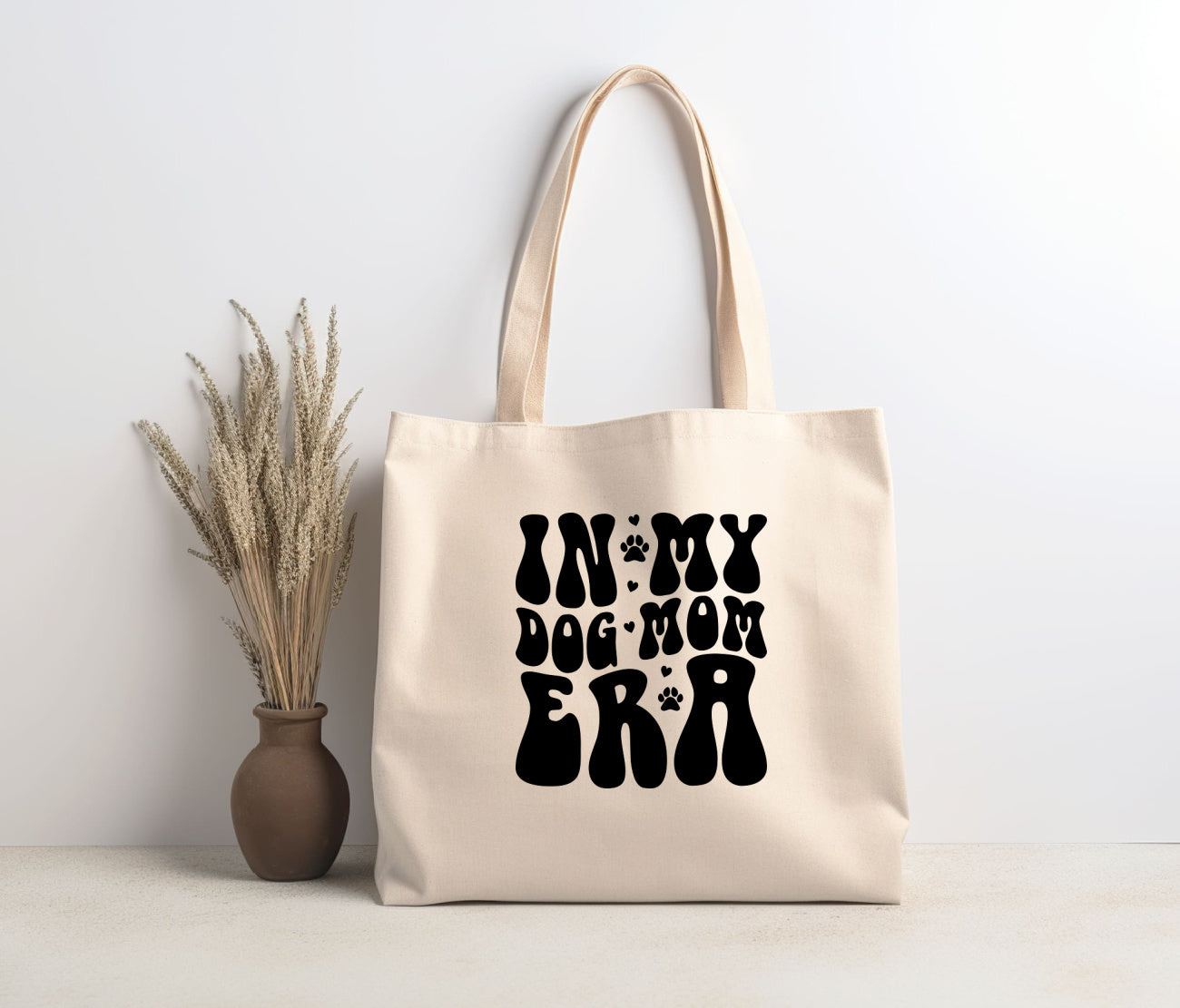 Tote Bag | Canvas Tote | lightweight 6 oz Canvas |  IN MY DOG MOM ERA - Southlake Paws