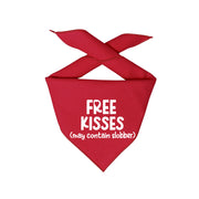 Valentine Bandana | Valentines Day Bandana | Valentine Dog Bandana | I Free Kisses May Contain Slobber