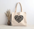 Load image into Gallery viewer, Valentine Tote Bag | Canvas Tote | lightweight 6 oz Canvas |  HEART with PAW PRINTS - Southlake Paws
