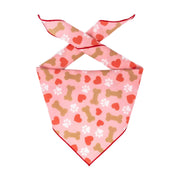 Valentine | Bandana | Valentines Day Bandana | Paws, Bones, Heart