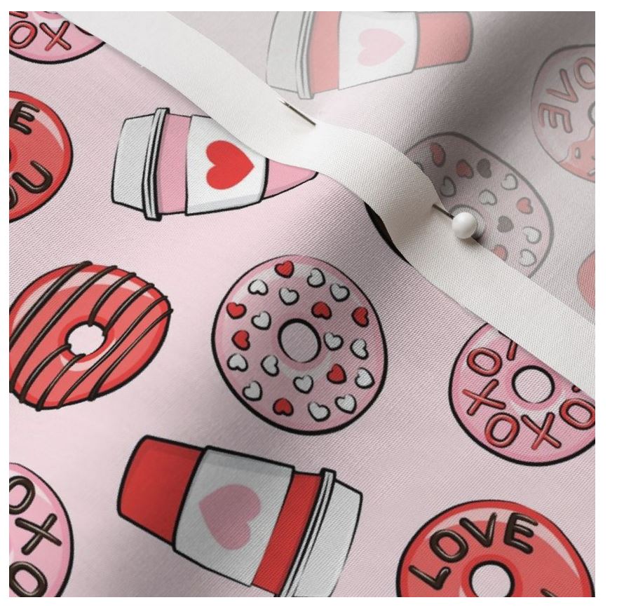 Valentine Bandana | Valentines Day Bandana | Valentine Dog Bandana with Donuts and Coffee - Southlake Paws