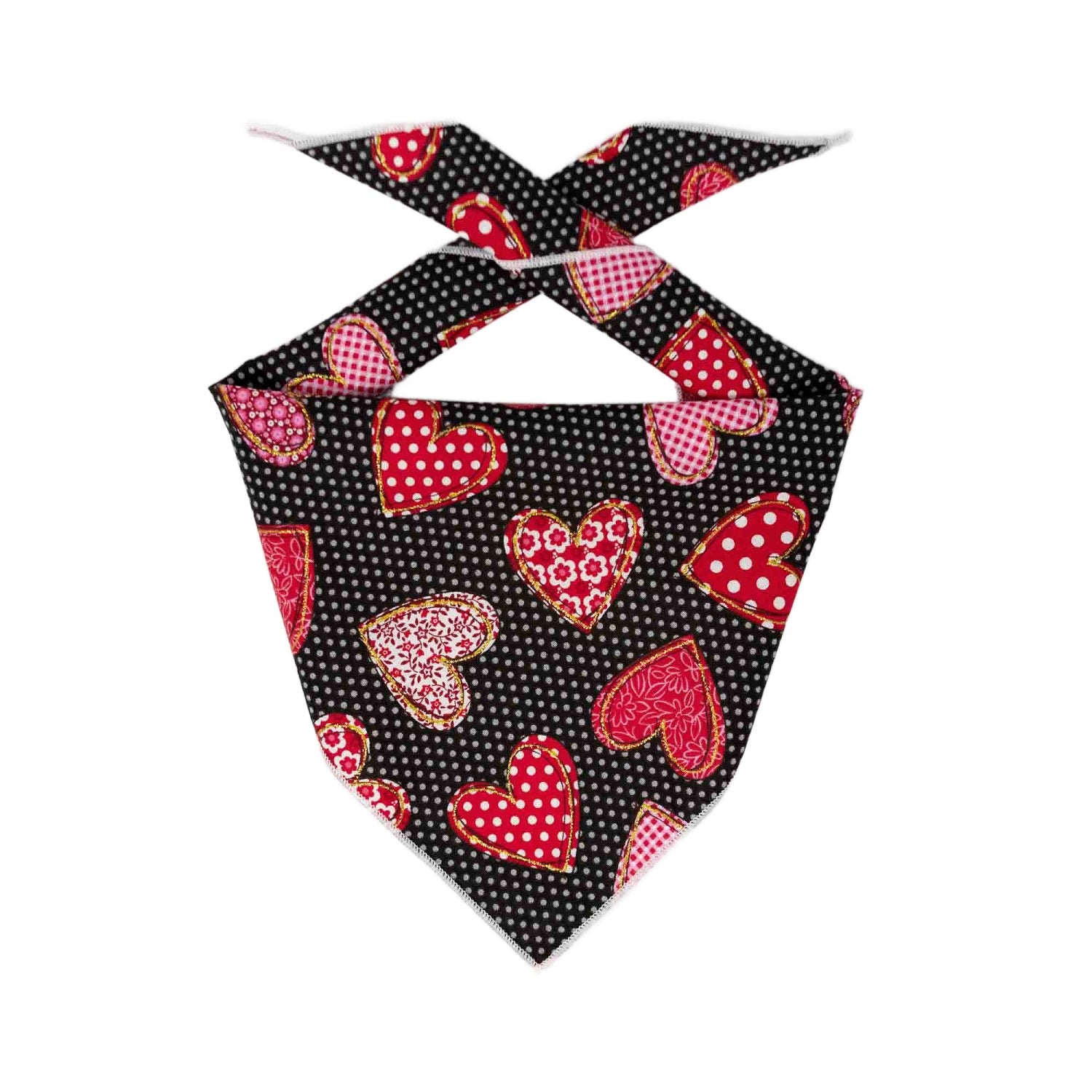 Valentine Bandana | Valentines Day Bandana | Red Hearts Valentine Dog Bandana, Hearts - Southlake Paws