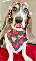 Load image into Gallery viewer, Valentine Bandana | Valentines Day Bandana | Red Hearts Valentine Dog Bandana, Hearts - Southlake Paws
