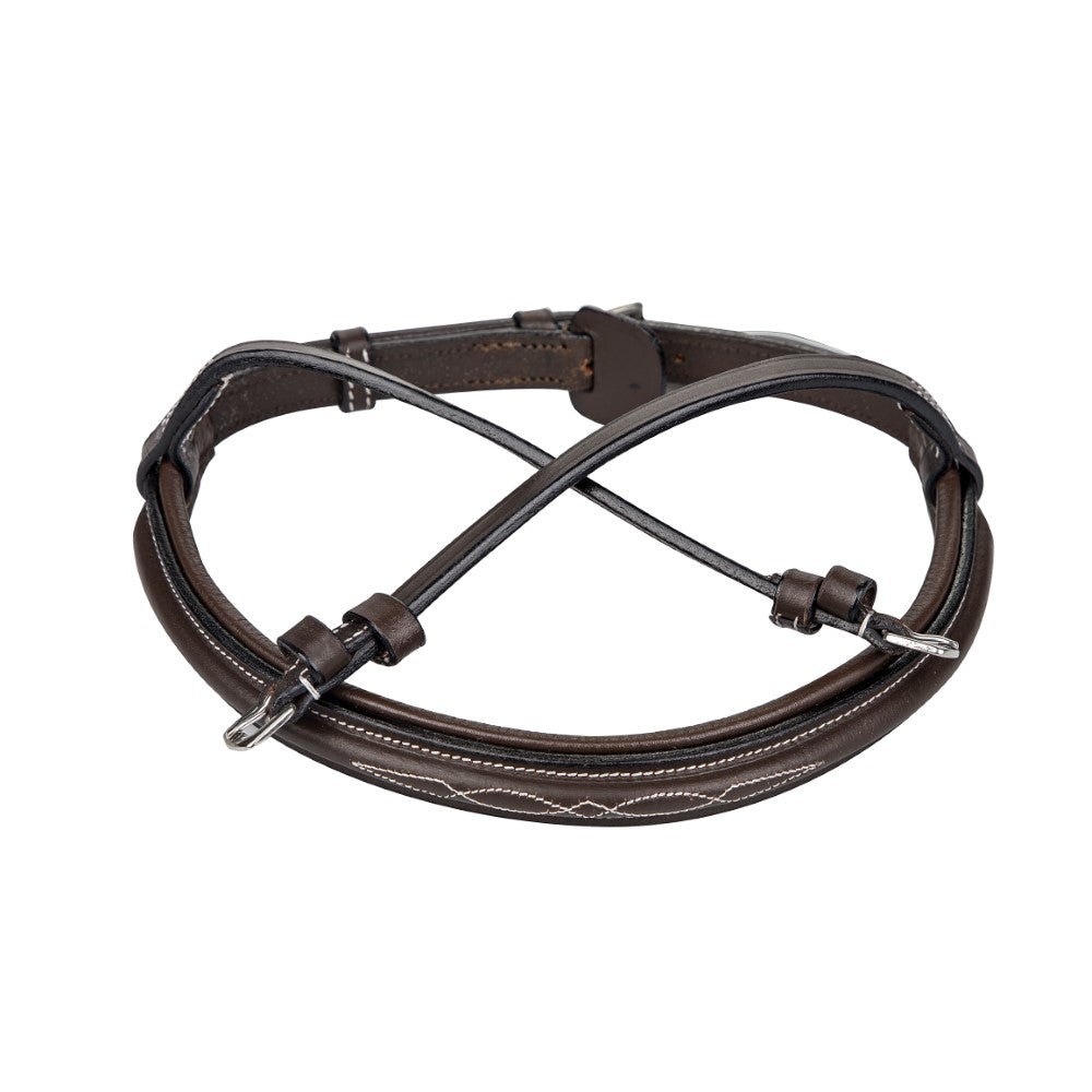 Henri de Rivel Pro Wide Padded Raised Fancy Stitched Noseband For Mono Crown Bridle - image 2