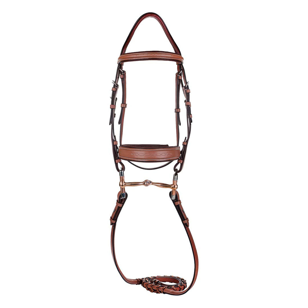 Laureate by Henri de Rivel Fancy Stitched Bridle w/ Wide Caveson and Laced Reins - image 2