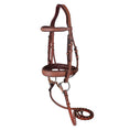 Load image into Gallery viewer, Laureate by Henri de Rivel Fancy Stitched Bridle w/ Wide Caveson and Laced Reins - image 3
