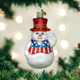Load image into Gallery viewer, Patriotic Snowman Ornament - Southlake Paws
