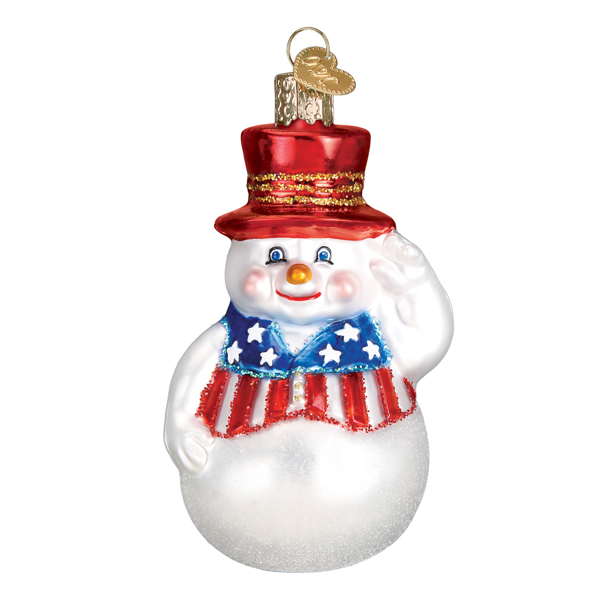 Patriotic Snowman Ornament - Southlake Paws