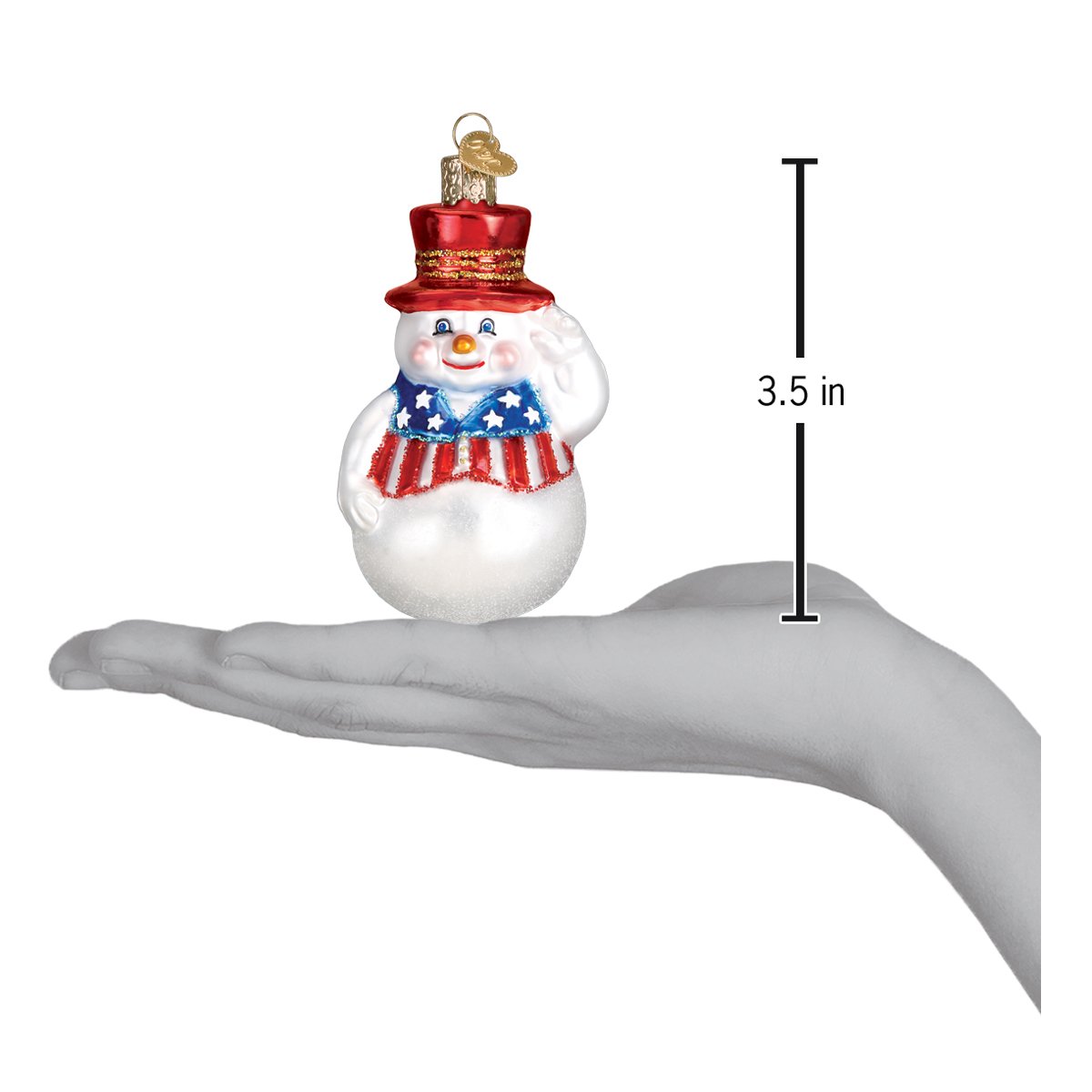Patriotic Snowman Ornament - Southlake Paws